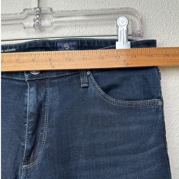 AG The Harper Straight Jeans Dark Wash Black-Blue Women’s 29R - Picture 11 of 13